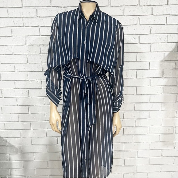 J.O.A Women’s Stripe Shirtdress - Picture 1 of 9